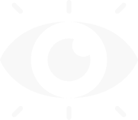 Ein einfaches, stilisiertes Augensymbol in Hellgrau für Hotel-Branding-Design auf weißem Hintergrund.